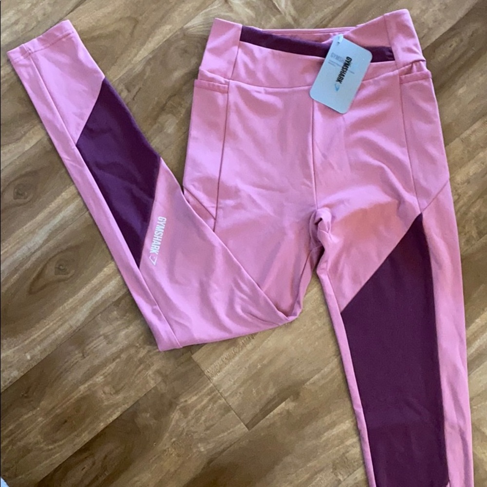 Gymshark Asymetric leggings dusky pink/ruby